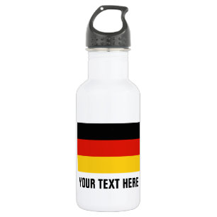 Wasserflaschen unter deutscher Flagge für Deutsch Edelstahlflasche