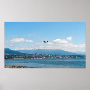 Wasserflugzeug-Start über die Bucht von Vancouver Poster