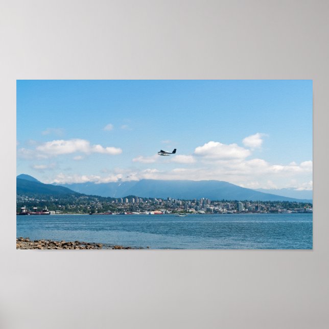 Wasserflugzeug-Start über die Bucht von Vancouver Poster (Vorne)