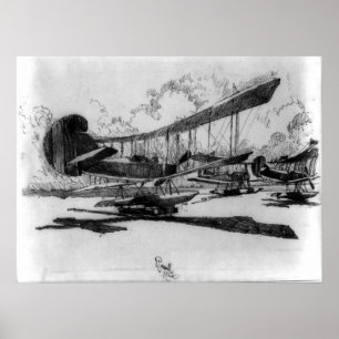 Wasserflugzeuge an der Erholung am Strand - Joseph Poster