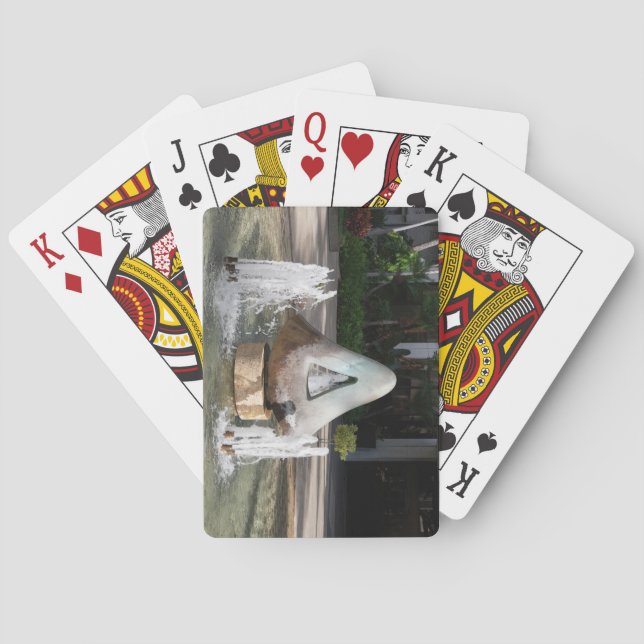 Wasserfontänen Spielkarten (Rückseite)