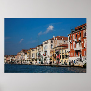 Wasserfront am Canale Grande von Venedig Poster