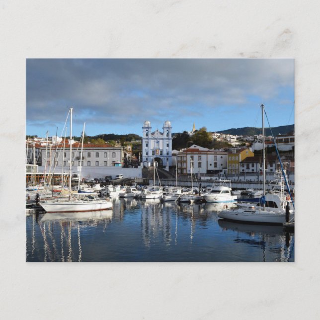 Wasserfront: Angra do Heroismo, Terceira, Azoren Postkarte (Vorderseite)
