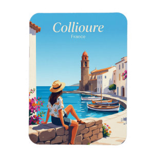 Wasserfront Collioure Frankreich Magnet