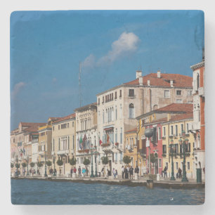 Wasserfront entlang des Grand Canal in Venedig Steinuntersetzer