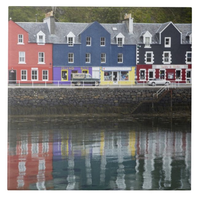 Wasserfront, Tobermory, Insel Mull, Schottland Fliese (Vorderseite)