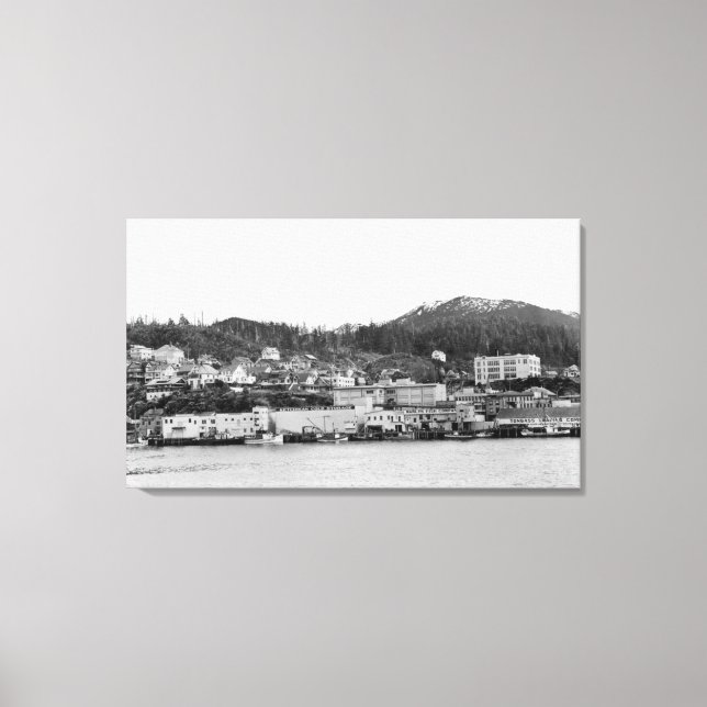 Wasserfront View Ketchikan, Alaska Fotograf Leinwanddruck (Vorderseite)