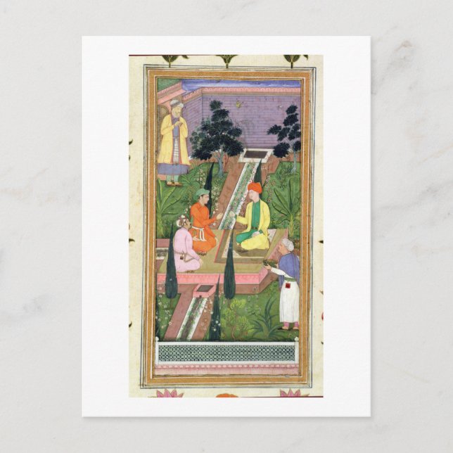 Wassergärten, aus dem Clive Album (gouache on pa Postkarte (Vorderseite)