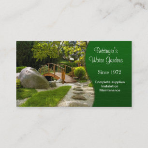 Wassergarten und Landschaften Visitenkarte
