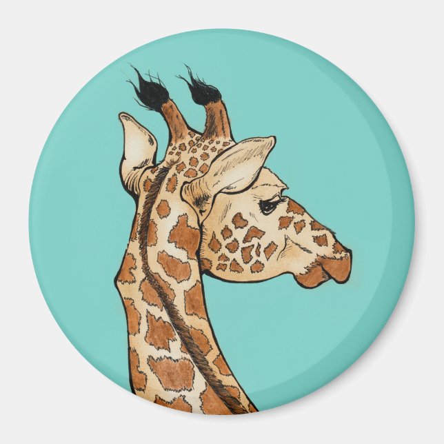 Wassergiraffe Magnet (Vorne)