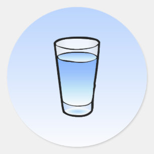 Wasserglas Klassischer runder Aufkleber
