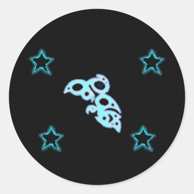 WASSERGODRUNE RUNDER AUFKLEBER (Vorderseite)