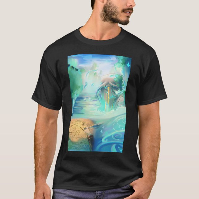 Wassergöttin-Statue T-Shirt (Vorderseite)