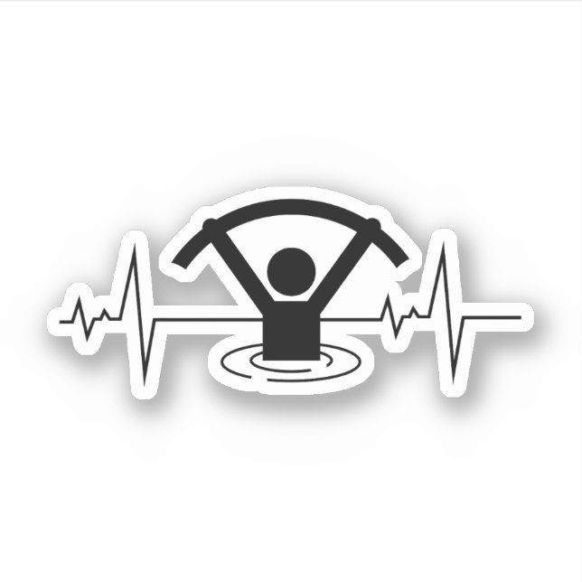 Wassergymnastik Wassergymnastik Fitness Herzschlag Aufkleber (Vorderseite)