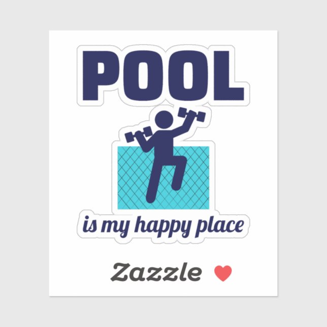 Wassergymnastik Wassersportliche Fitness Aufkleber (Blatt)