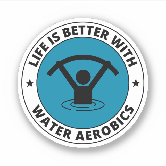 Wassergymnastik Wassersportliche Fitness Aufkleber (Vorderseite)