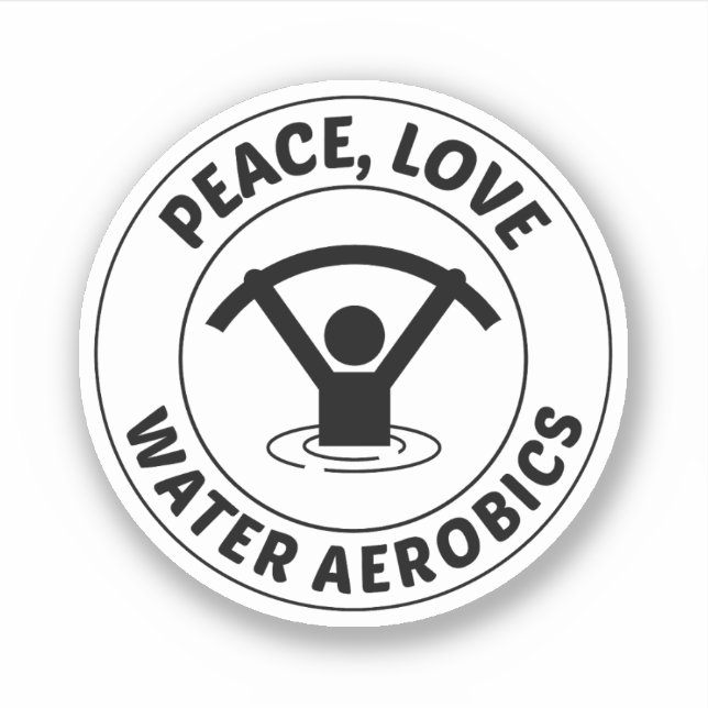 Wassergymnastik Wassersportliche Fitness Aufkleber (Vorderseite)