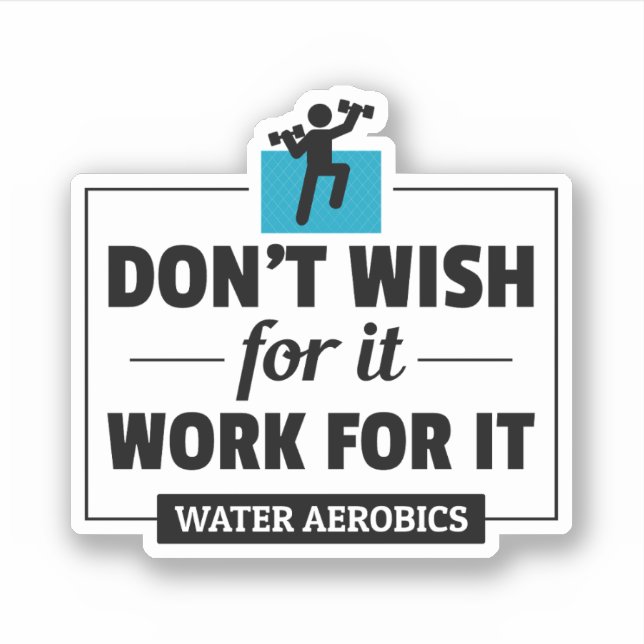 Wassergymnastik Wassersportliche Fitness Aufkleber (Vorderseite)