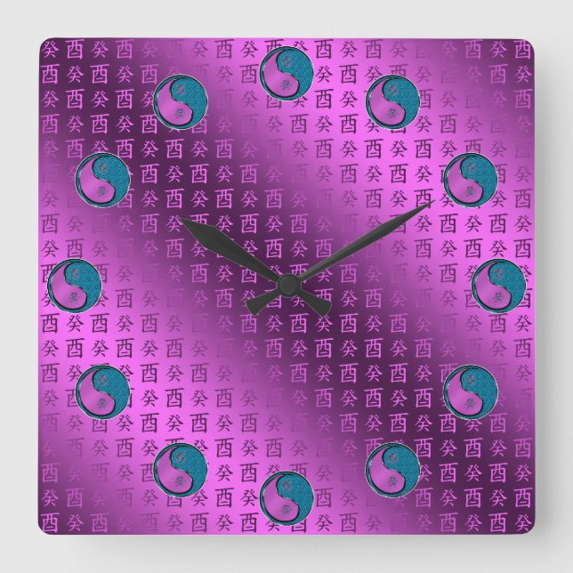 Wasserhahn Quadratische Wanduhr (Vorderseite)