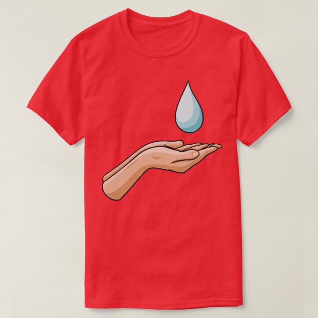 WasserHand am Weltwassertag T-Shirt (Design vorne)