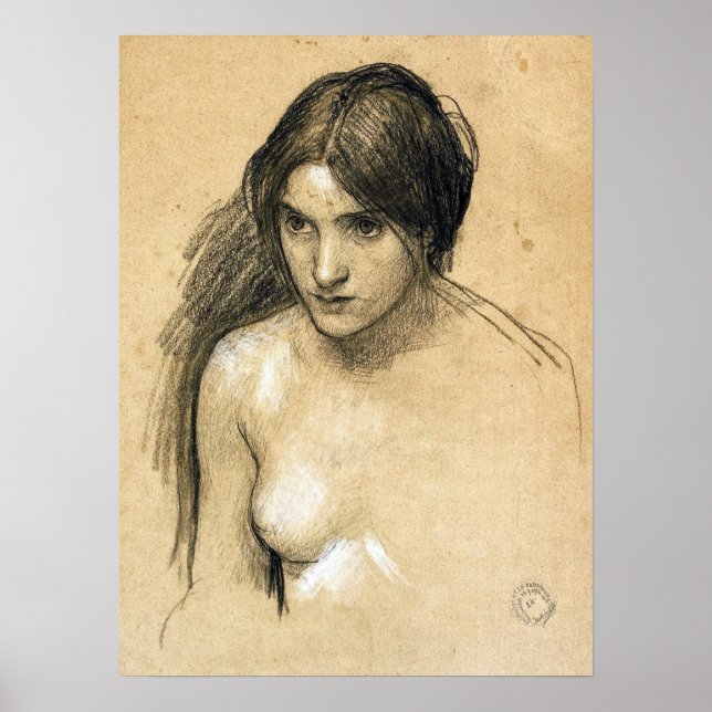 Wasserhaus - Hylas und Nymphen (Studie) Poster (Vorne)