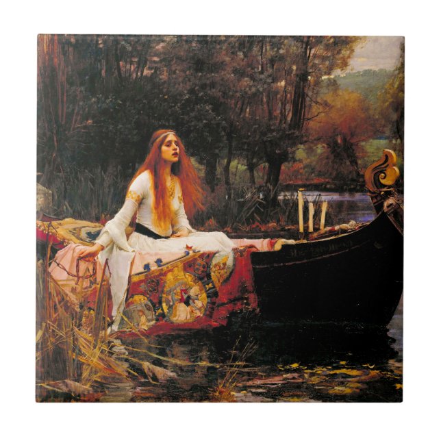 Wasserhaus Lady of Shalott Fliese (Vorderseite)