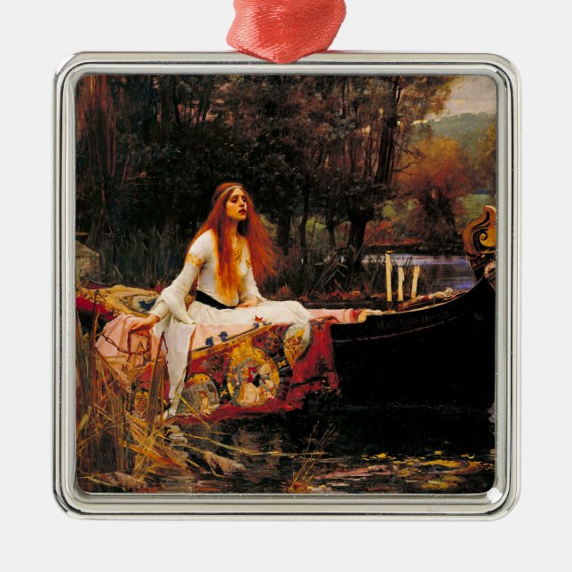 Wasserhaus Lady of Shalott Ornament Aus Metall (Vorne)