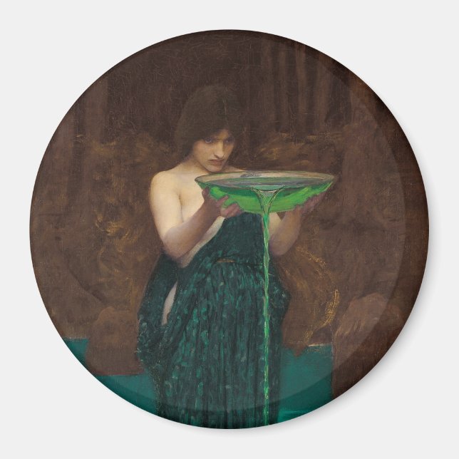 Wasserhaus "Pre-Raphaelite Circe Invidiosa" Magnet (Vorne)