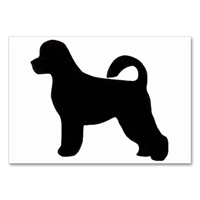 Wasserhund Silhouette.png Tischnummer (Vorderseite)