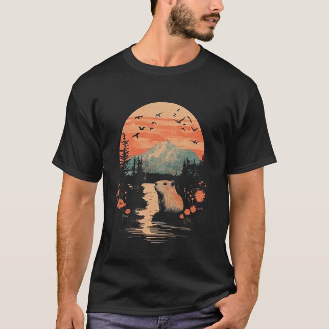 Wasserhüpfmaus Camping T-Shirt (Vorderseite)