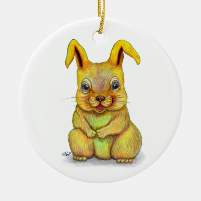 Wasserkaninchen Keramik Ornament (Vorne)