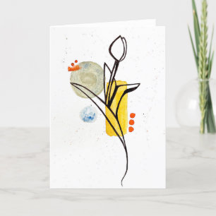 Wasserkarte Blume Dankeskarte