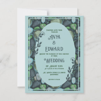 Wasserkies - Einladung zur Hochzeit Postkarte