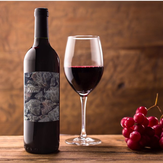 Wasserkies Personalisiert Weinetikett (In Situ)