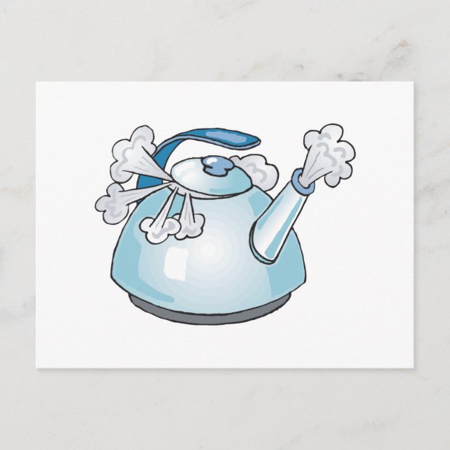 Wasserkocher für Teekanne Postkarte (Vorderseite)