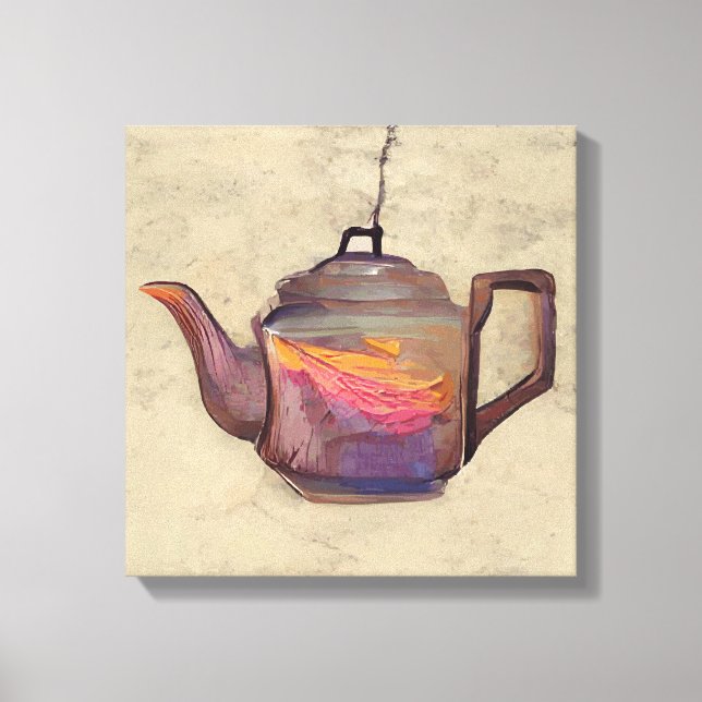 Wasserkocher Leinwanddruck (Vorderseite)