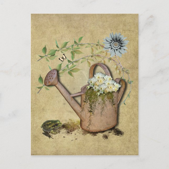 Wasserkocher und Gartenmöbel - Postkarte 3 (Vorderseite)