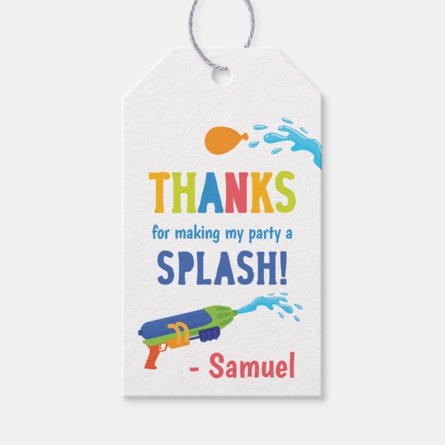 Wasserkrieg Geburtstag Vielen Dank für Ihr Interes Geschenkanhänger (Vorderseite)