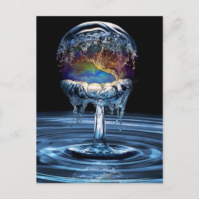 Wasserkrieg Postkarte (Vorderseite)