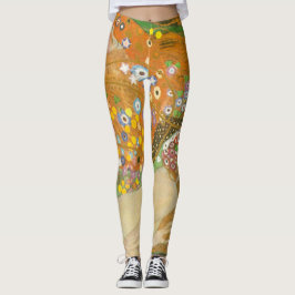 Wasserläufer II von Gustav Klimt, Jugendstil Leggings