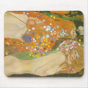 Wasserläufer II von Gustav Klimt, Jugendstil Mousepad