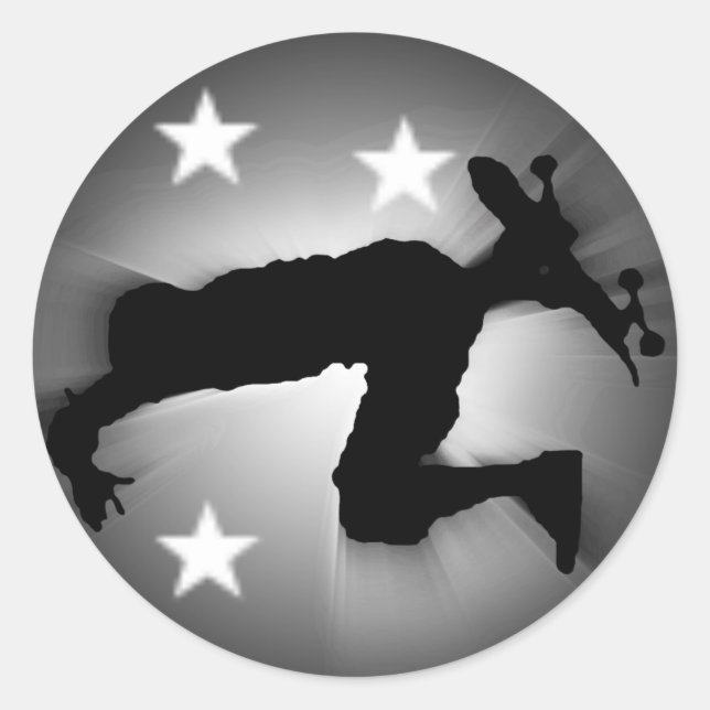 Wasserläufer Runder Aufkleber (Vorderseite)