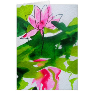 Wasserlilie abstrakte Aquarell Blume