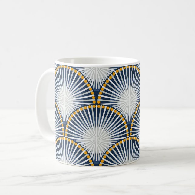 Wasserlilie Art Deco Kaffeetasse (Vorderseite Links)