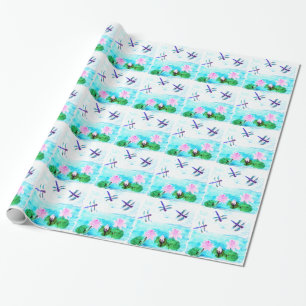 Wasserlilie Blume Türkisblume Geschenkpapier