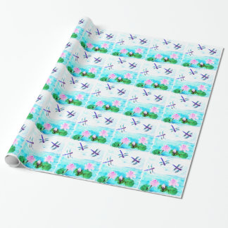 Wasserlilie Blume Türkisblume Geschenkpapier