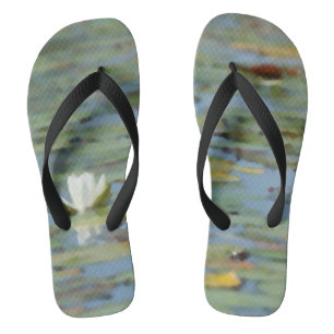 Wasserlilie Blume Wasserfarben Flip Flops