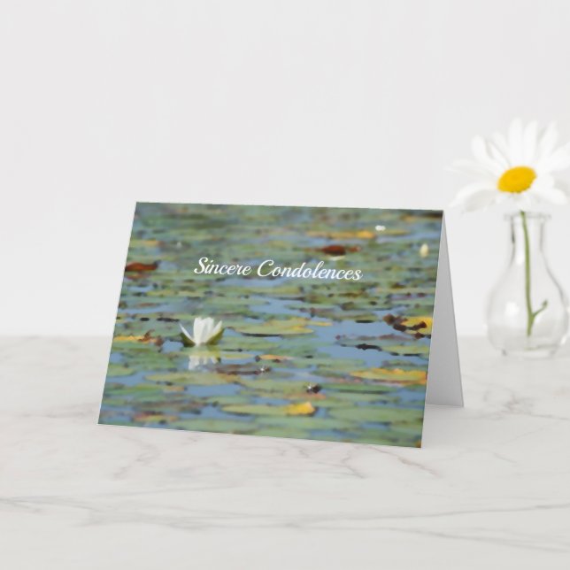 Wasserlilie Blume Wasserfarben - Sympathie Karte (Kleine Pflanze)