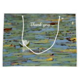 Wasserlilie Blume Wasserfarbene Geschenktasche Große Geschenktüte