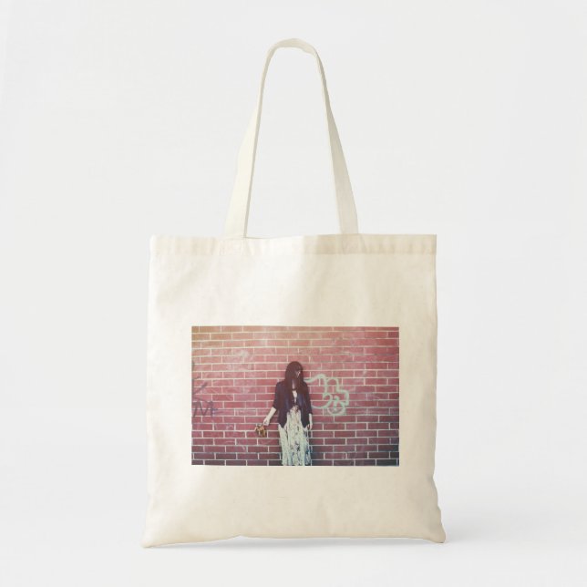 Wasserlilie Brooklyn Brick Red Wall Foto Tragetasche (Vorne)